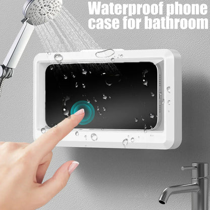 Waterproof Wall Mount Phone Holder 360° Rotatable Smartphone Storage Case