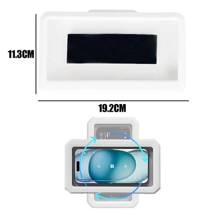 Waterproof Wall Mount Phone Holder 360° Rotatable Smartphone Storage Case