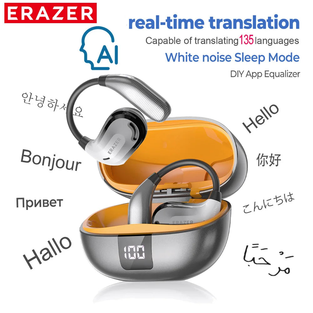 Bluetooth Earphones Headsets AI Translator Earbuds Wireless Headphones